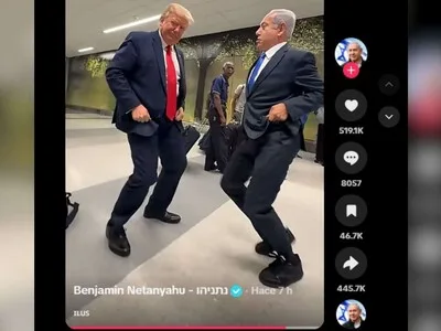 Netanyahu y Trump bailan al ritmo de Bulin 47 mediante IA